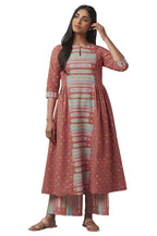 W For Woman Apricot Orange Flared Kurta_22Few17451-117448_Xl