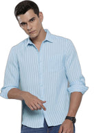The Indian Garage Co Mens Striped Slim Fit Shirt
