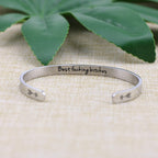 JoycuFF Friendship Bracelets Gifts for Women Funny Best Friend Jewelry BFF Cuff Funny Sister Birthday Christmas Coworker Mantra