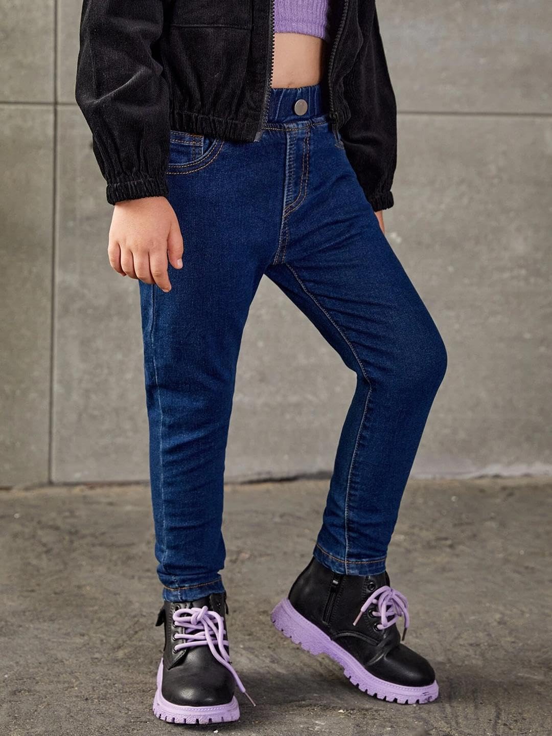 Kotty Girls Skinny Fit Solid Jeans