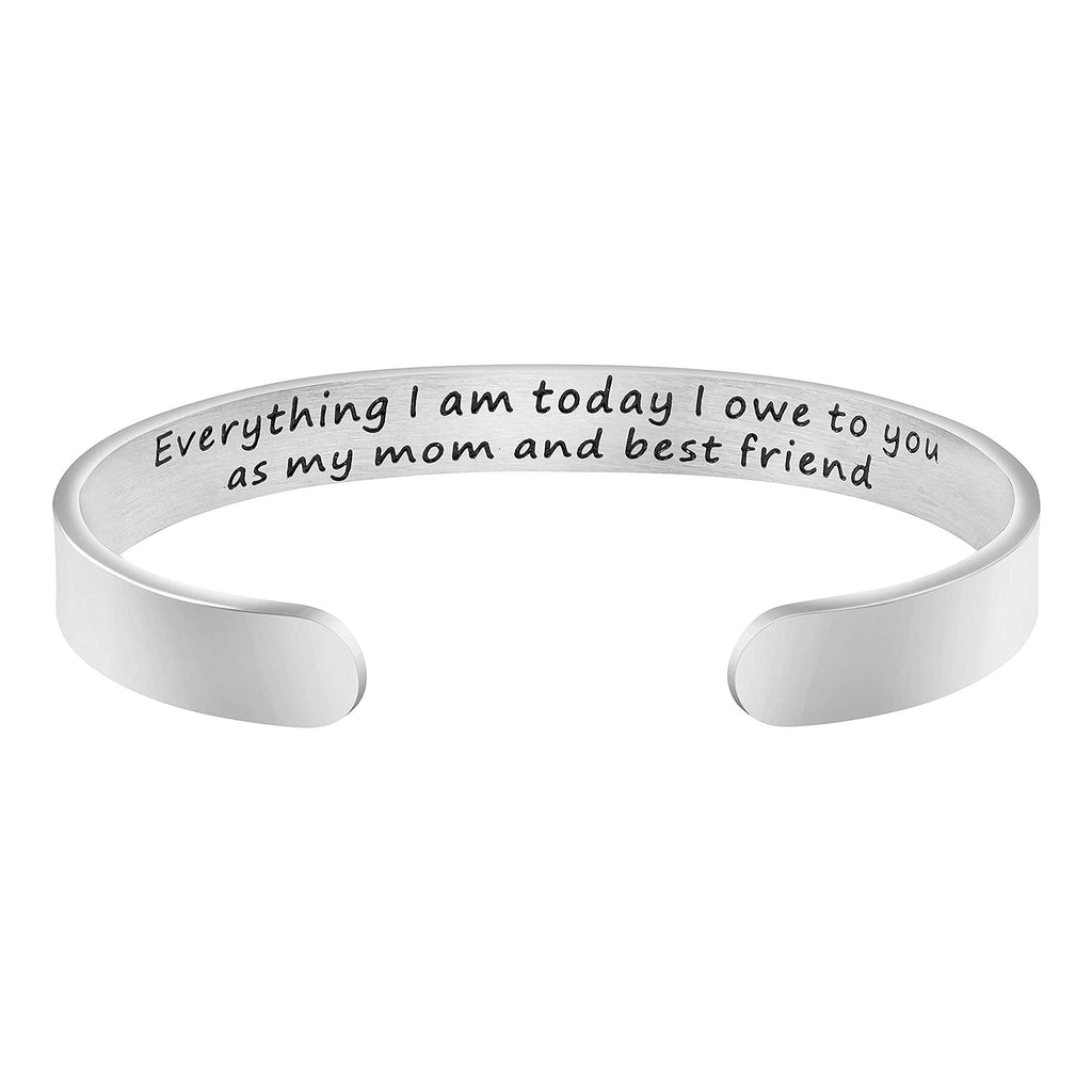 Mother Bracelet Gift for Mom Mother 's Day Christmas Birthday Jewelry Everything I Am Today I Owe To You as My Mom And Best Frie