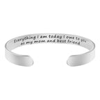 Mother Bracelet Gift for Mom Mother 's Day Christmas Birthday Jewelry Everything I Am Today I Owe To You as My Mom And Best Frie