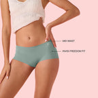 Enamor Innovations Invisi, All Day Comfort, Mid Waist Boyshorts Panty for Women - No Visible Panty Lines, Breathable, Sweat Wick