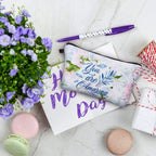 6 Pieces Makeup Bag Toiletry Pouch Waterproof Cosmetic Bag with Mandala Flowers Llama Sloth Unicorn Patterns, 6 Styles (Floral S