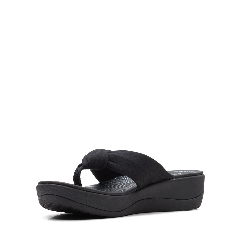 Clarks Women's Casual Sandal, Black/Black, 8
