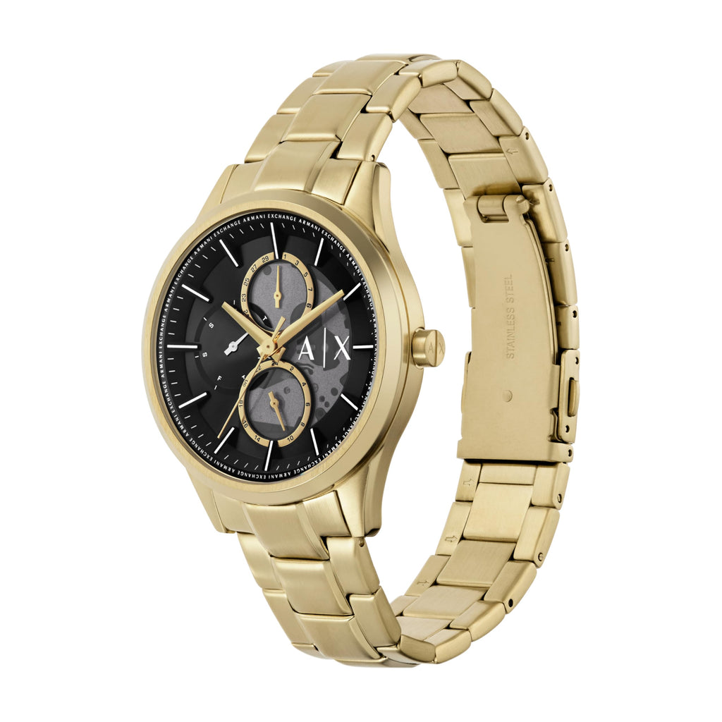 A|X Armani Exchange Men's Multifunction Gold-Tone Stainless Steel Bracelet Watch (Model: AX1875)