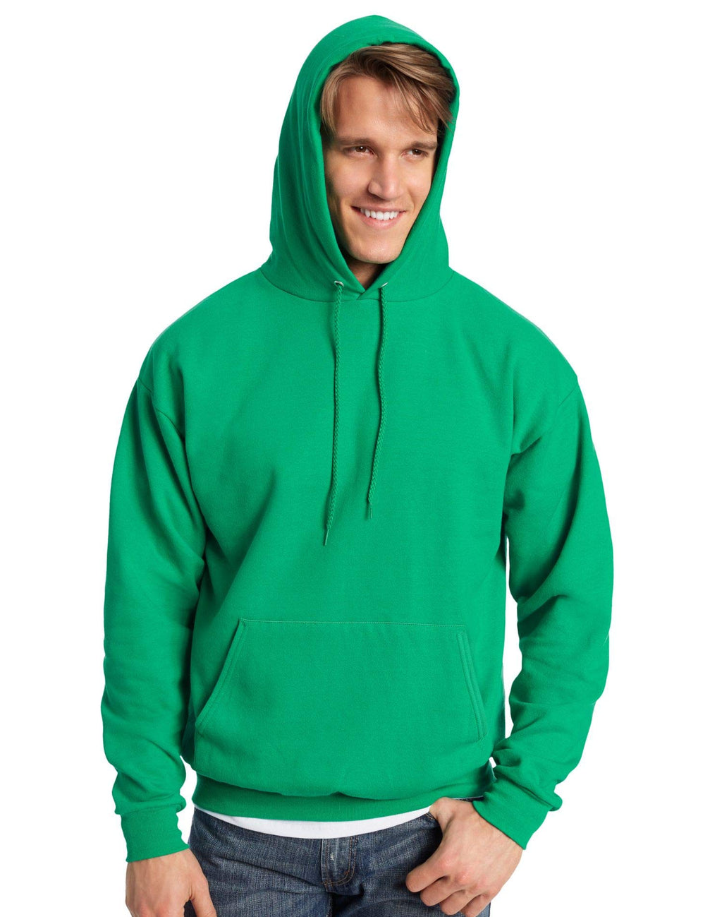 Unisex Ecosmart 5050 Pullover Hooded Sweatshirt - WHITE - S(D0102H7D7NT)