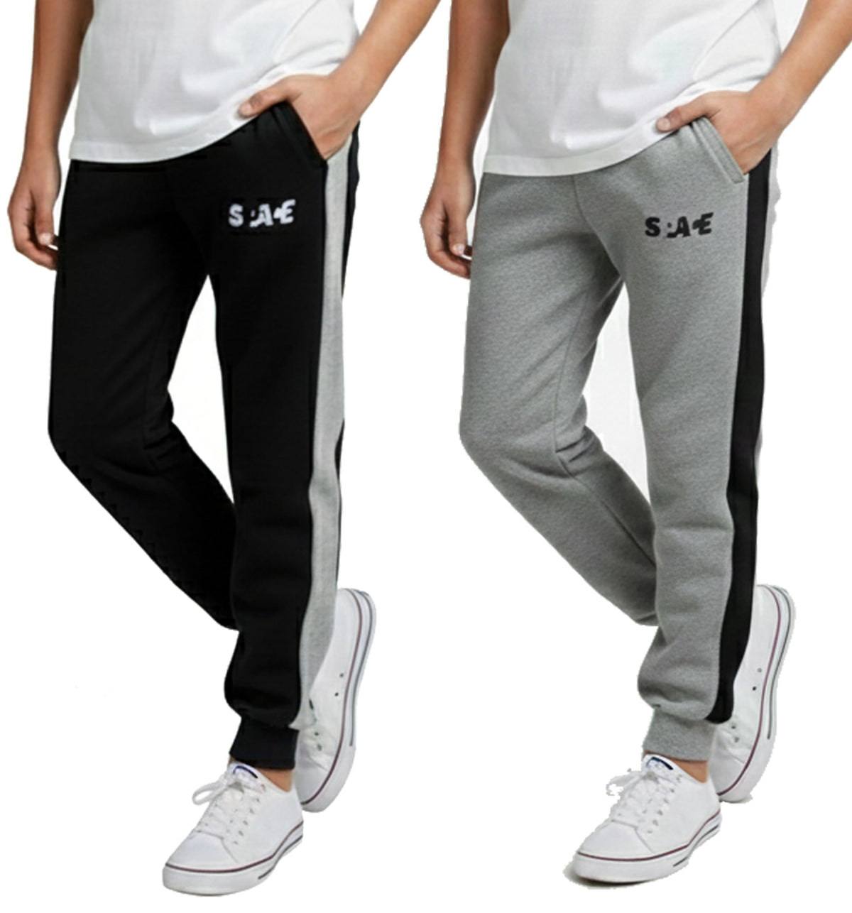 Sam & Rash BoyS Regular Fit Cotton Joggers Track Pants And Lowers For Kids Set Of 2 (In, Age, 13 Years, 14 Years, Regular) 13-14
