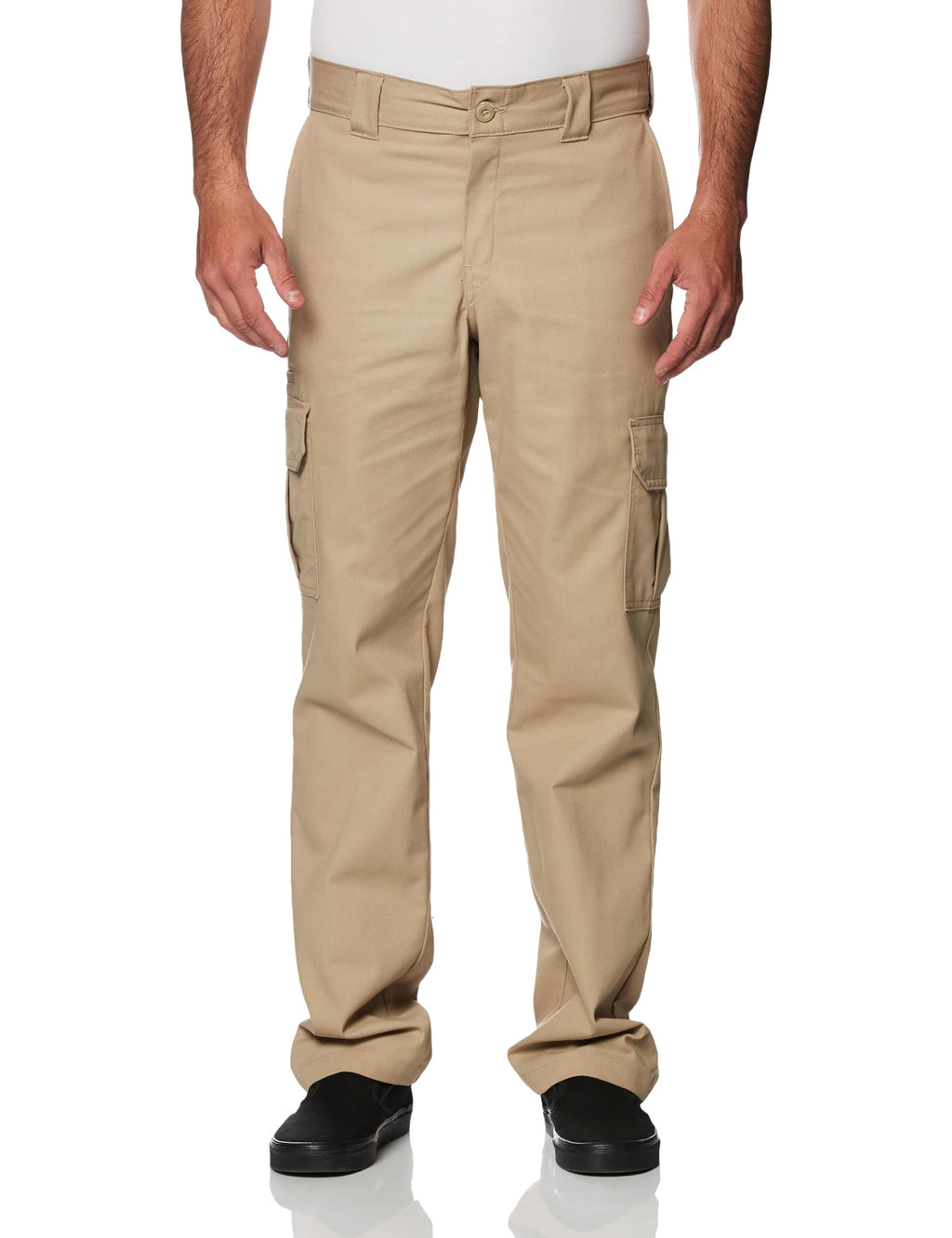 Dickies Men's Regular Straight Flex Twill Cargo Pant, Desert Sand v1, 40W x 32L