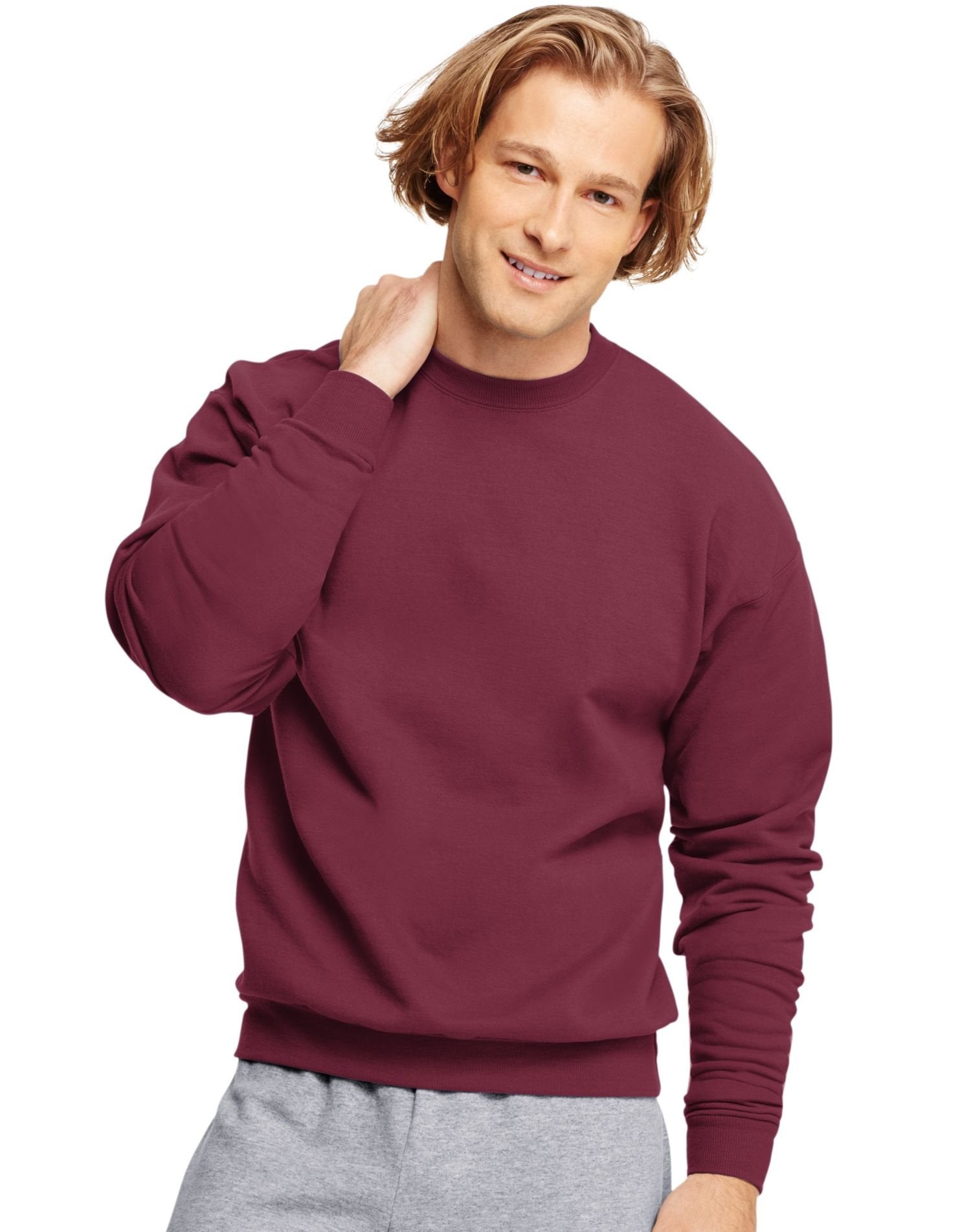 Unisex Ecosmart 5050 crewneck Sweatshirt - cARDINAL - S(D0102H7DF1T)