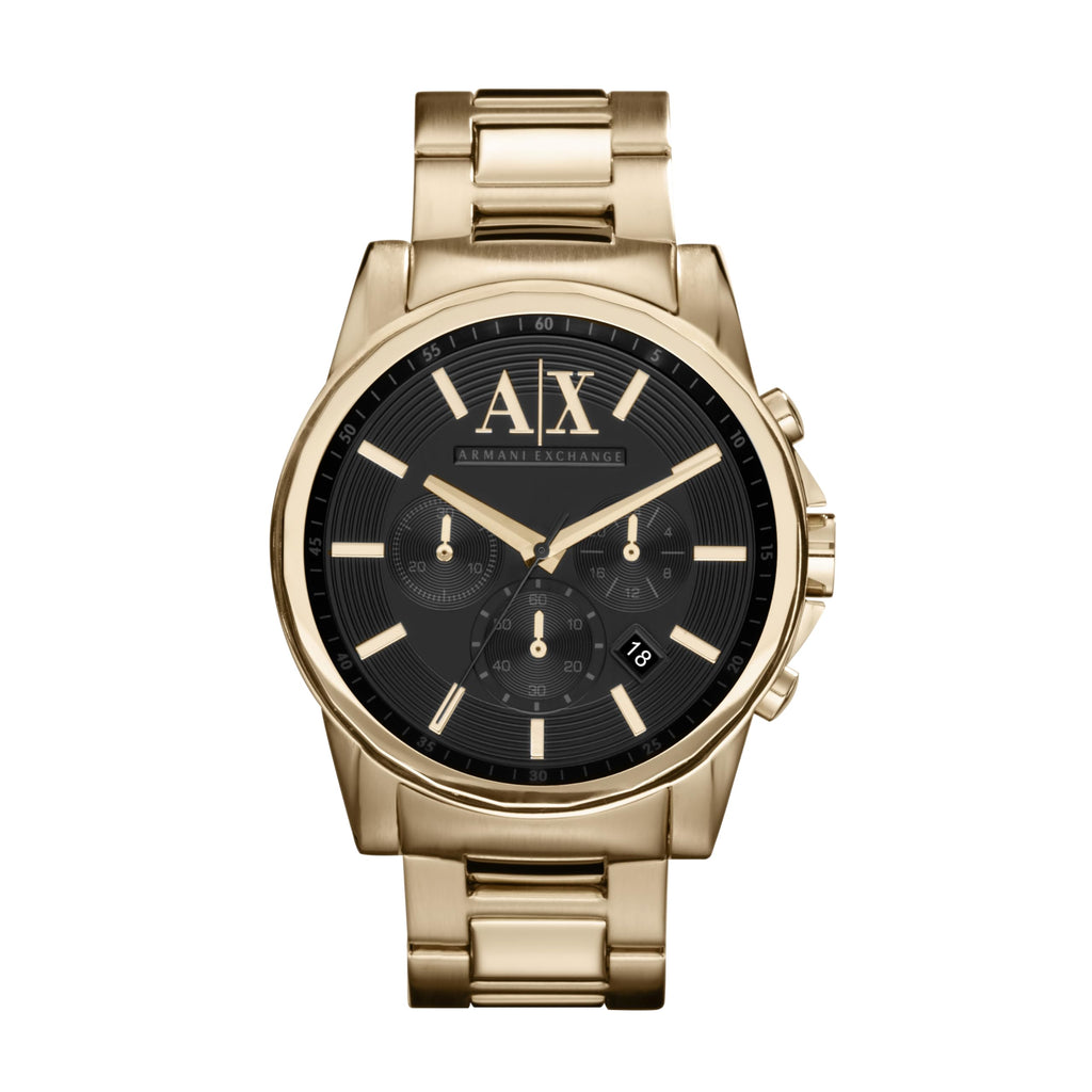 A|X ARMANI EXCHANGE Men's Chronograph Gold-Tone Stainless Steel Watch (Model: AX2095)