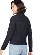 Kotty Blue Full Sleeve Solid Women Jacket (Blue,34)