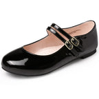 MIXIN Girls Dress Shoes Mary Jane Shoes for Girl Ballet Flats Back to School Princess Wedding Shoes Black Size 3