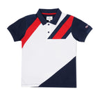 Pepe Jeans Boys Regular Fit Printed Polo T-Shirts Navy
