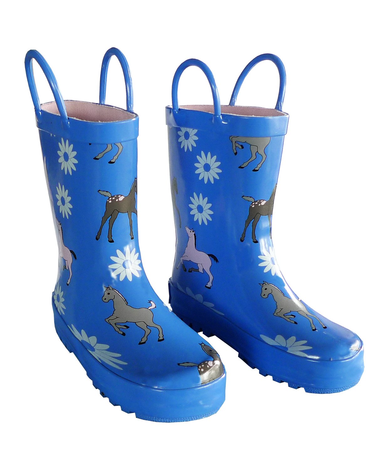 Foxfire FOX-600-24-7 Childrens Blue Pony Rain Boot - Size 7
