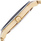 Armitron Men's 20/4952BKGP Diamond Dial Wall-to-Wall Crystal Gold-Tone Bracelet Watch