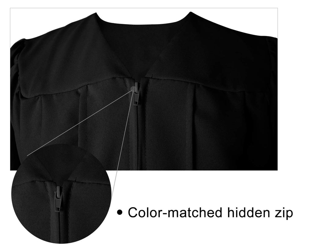 GraduatePro Matte Graduation Gown, Unisex Choir Robe for Church, Halloween Judge Costume for Adults