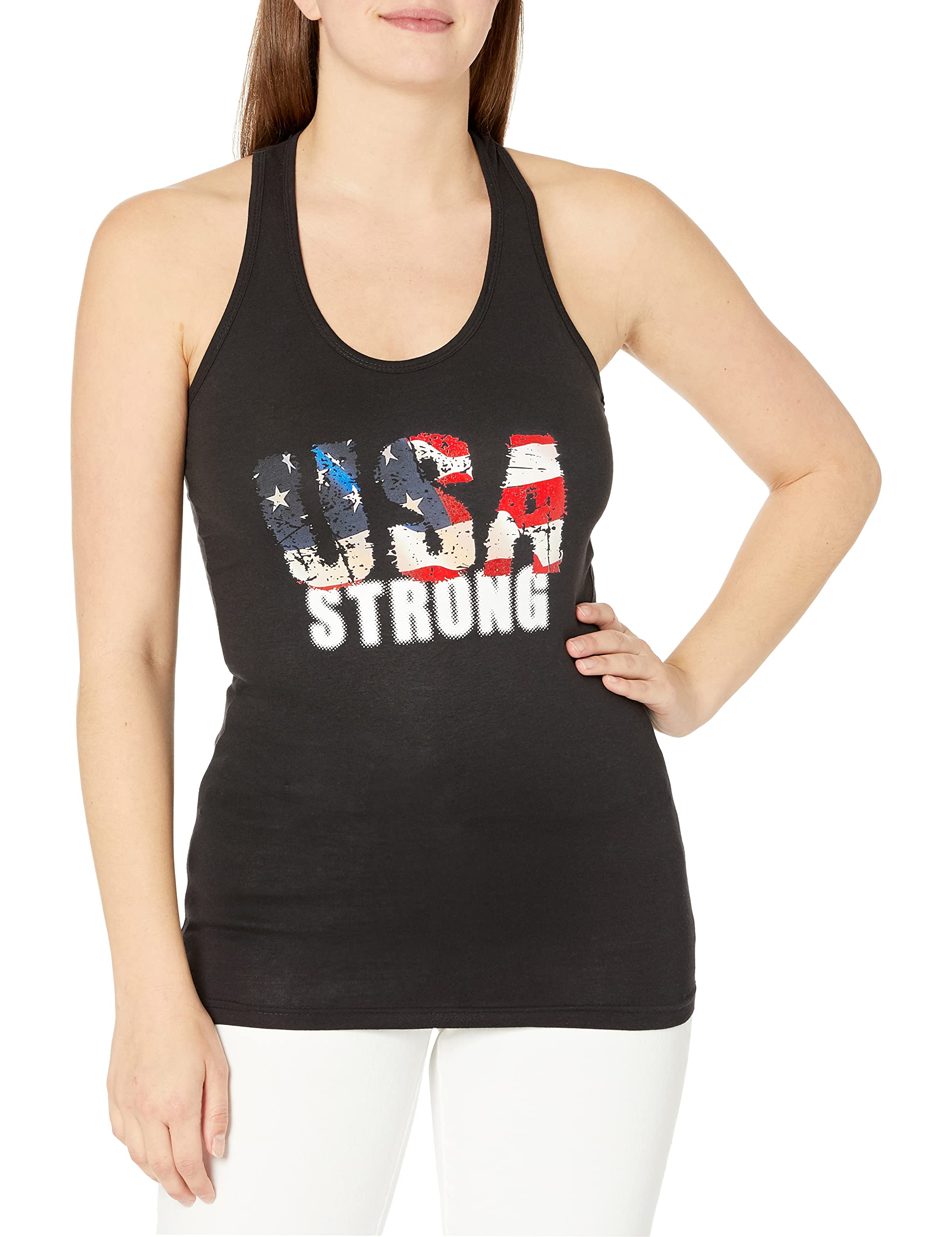 Graphic Tank, USA Strong 1, Black, S