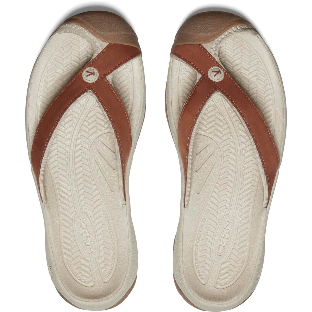 KEEN Women's Waimea H2 Toe Protecting Flip-Flops, Sorrel Horse/Plaza Taupe, 10