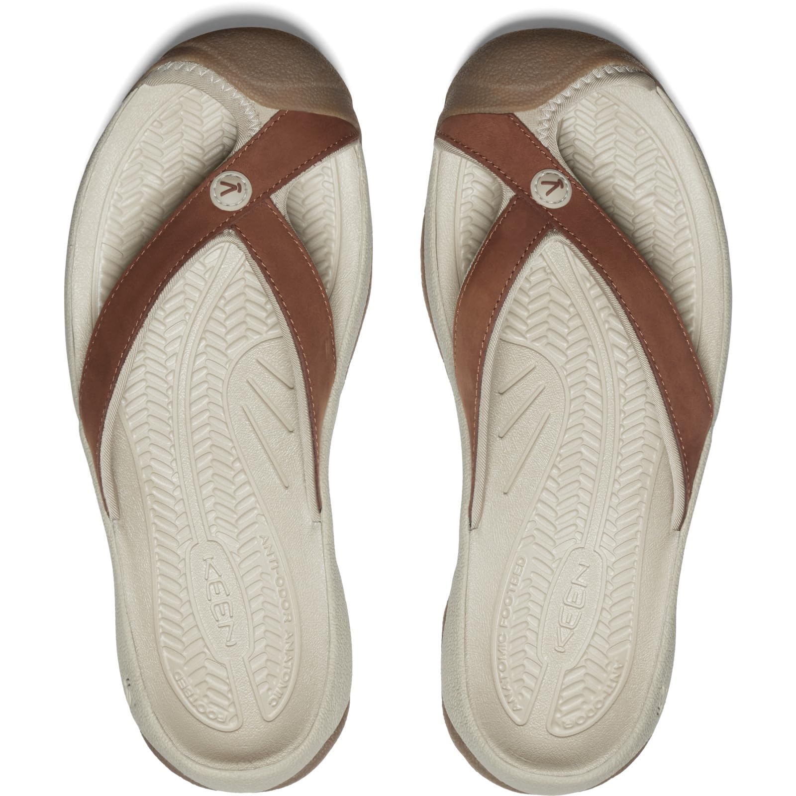 KEEN Women's Waimea H2 Toe Protecting Flip-Flops, Sorrel Horse/Plaza Taupe, 5.5