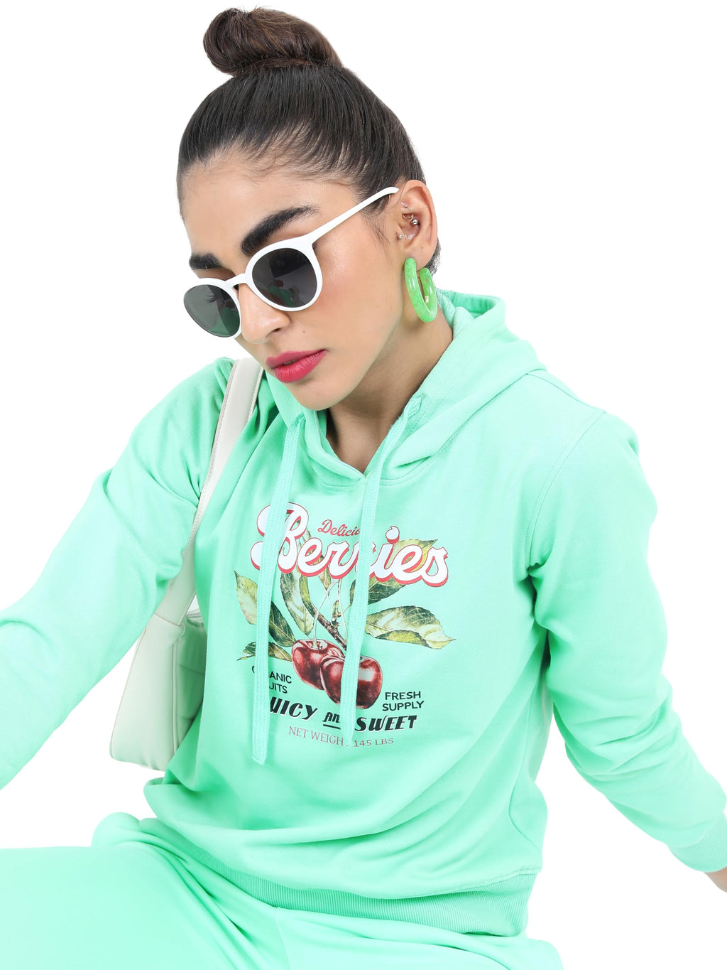 Ketch Womens Full Sleeve Regular Fit Sweatshirt KHSS000161 Green XL