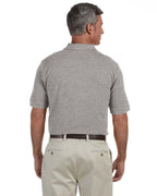 Mens 6 oz Ringspun cotton Piqu Short-Sleeve Polo - WHITE - 5XL(D0102H7KY0P)