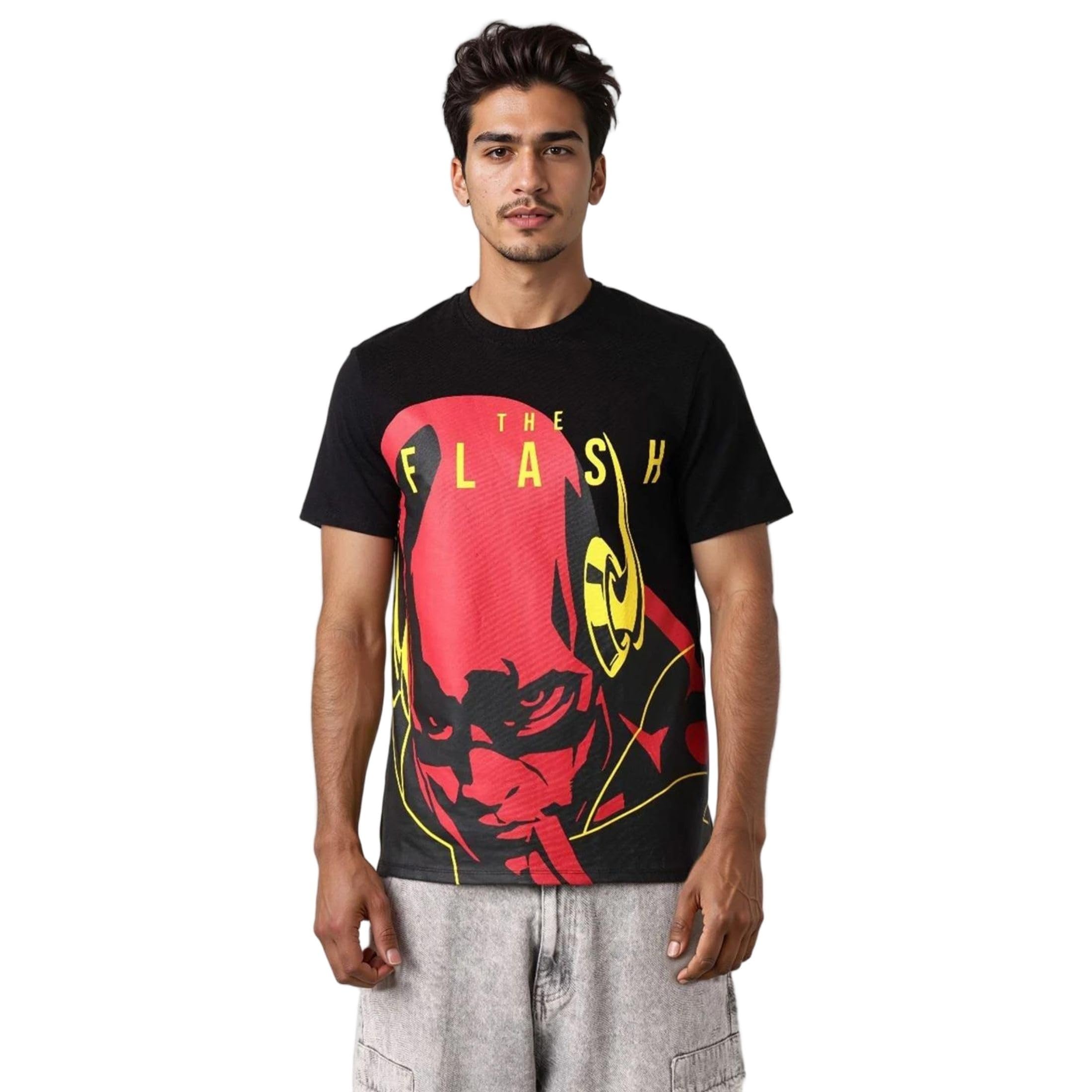 The Indian Garage Co Mens Warner Bros. Collection Slim Fit Flash Crew Neck T-Shirt