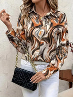Indoprimo Satin Printed Stylish Shirt For Women