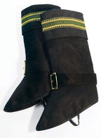 Forum Novelties Men's Deluxe Santa Boot Tops, Black, One Size