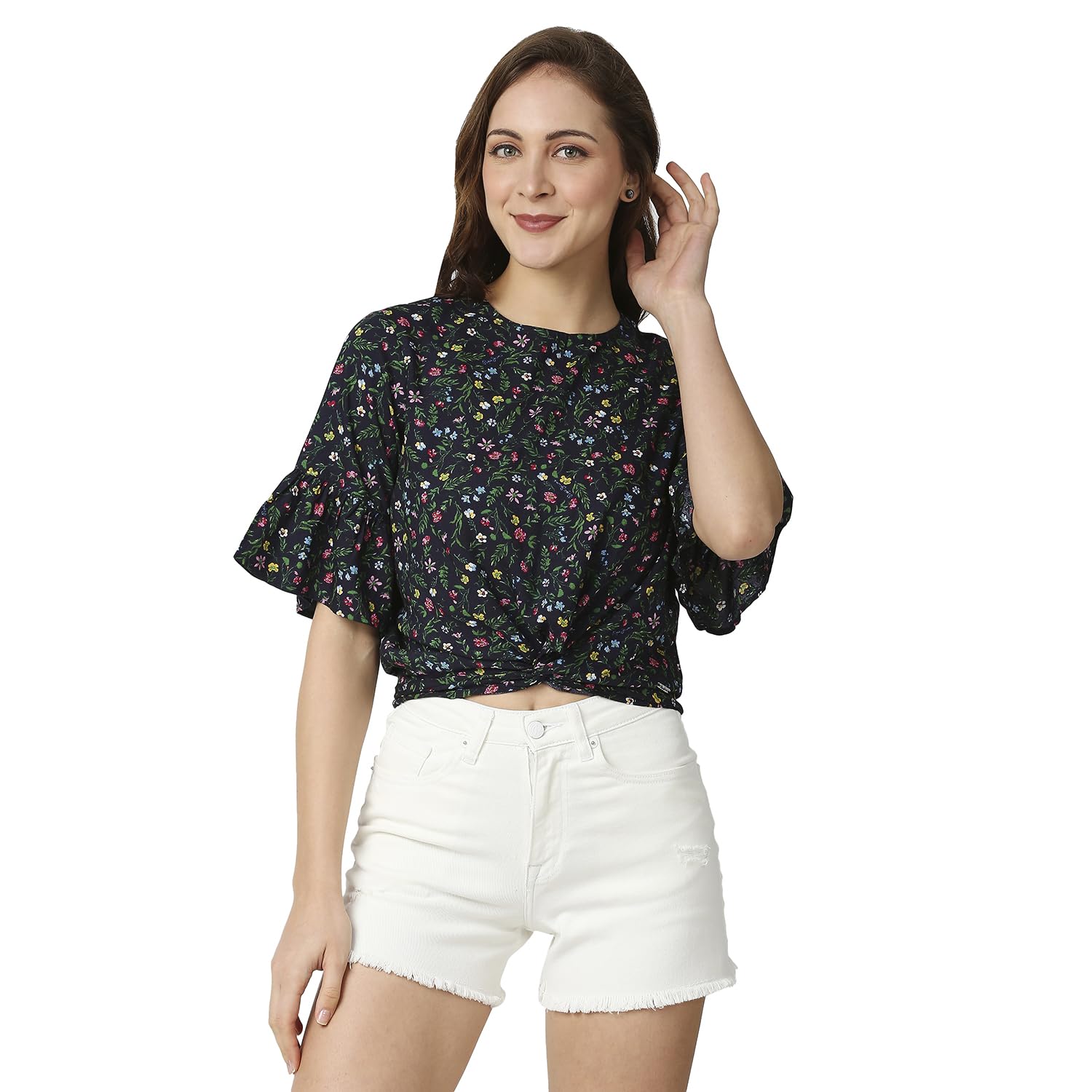 Pepe Jeans WomenS Regular Fit T-Shirt (Pl304551_S_Navy S)