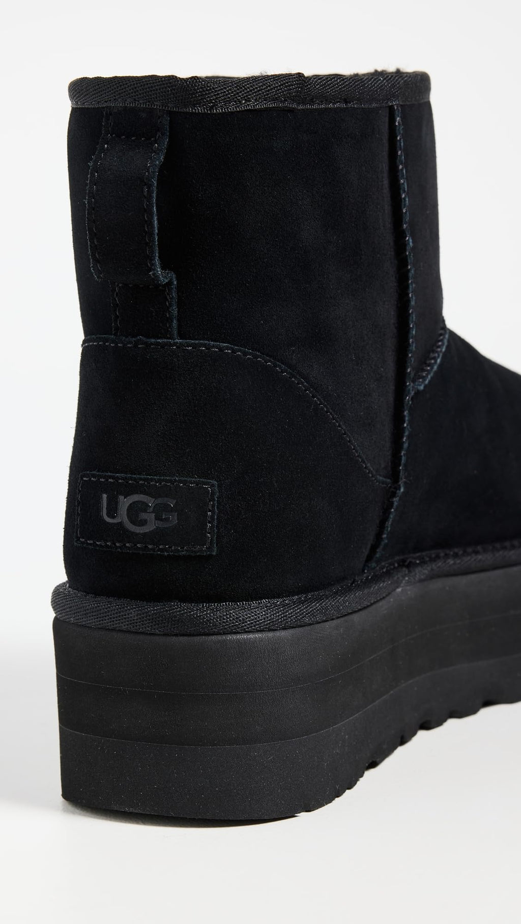 UGG Women's Classic Mini Platform Boot, Black, 8