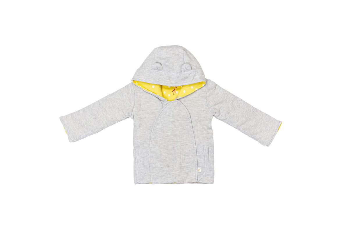 H By Hamleys Boys Full Sleeve Sweatshirt Hooded & Side PocketsCream 18-24