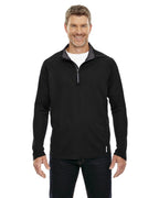 Mens Radar Quarter-Zip Performance Long-Sleeve Top - BLK TRU ROYAL - L(D0102H7K872)