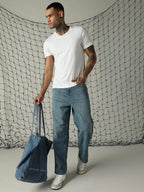 Hubberholme Men Washed Cotton Loose Fit Mid- Rise Jeans 72