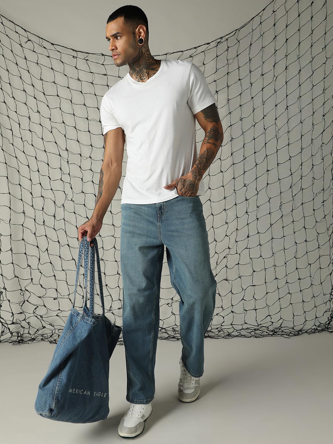Hubberholme Men Washed Cotton Loose Fit Mid- Rise Jeans 72