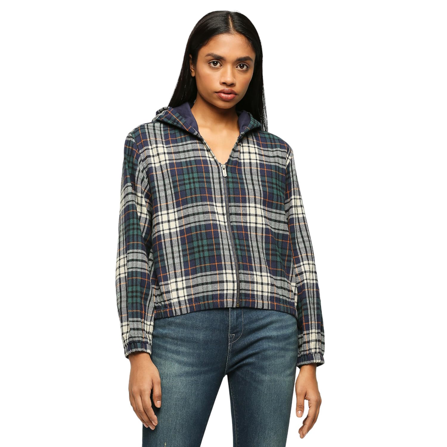 Pepe Jeans WomenS Relaxed Fit Shirt (Pl304787_Green_Multi
