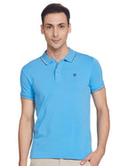 Pepe Jeans MenS Solid Regular T-Shirt (Pm541453_French Blue Yellow)