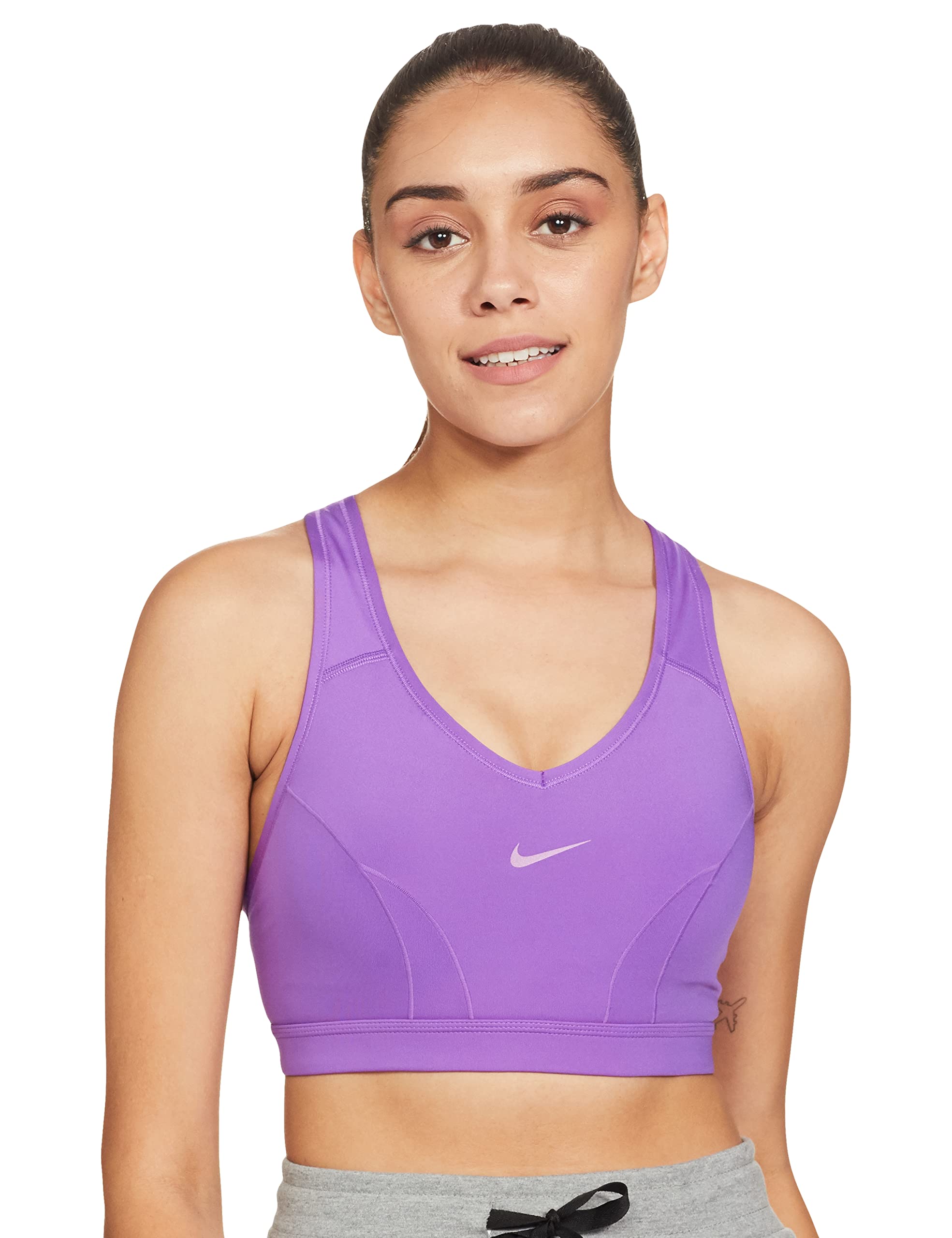 Nike Polyester Wire Free Dri-FIT Swsh Icnclsh Vn Bra Sports Women Running Sports Bras