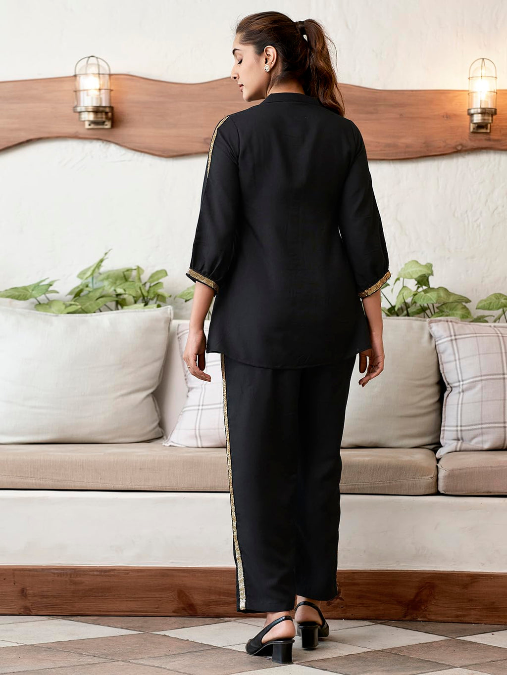 Selvia Womens Co-ords Set|Rayon Blend Top and Trouser Set|Casual Co-ords Set for Women|Two Piece Co-ord Set|Top & Pant Set(642C