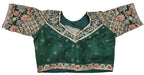 Pujia Mills WomenS Ethnic Wear Golden Codding With Multi Embroidery Sequence Work Sweetheart Neck Half Sleeve Readymade Bridal 