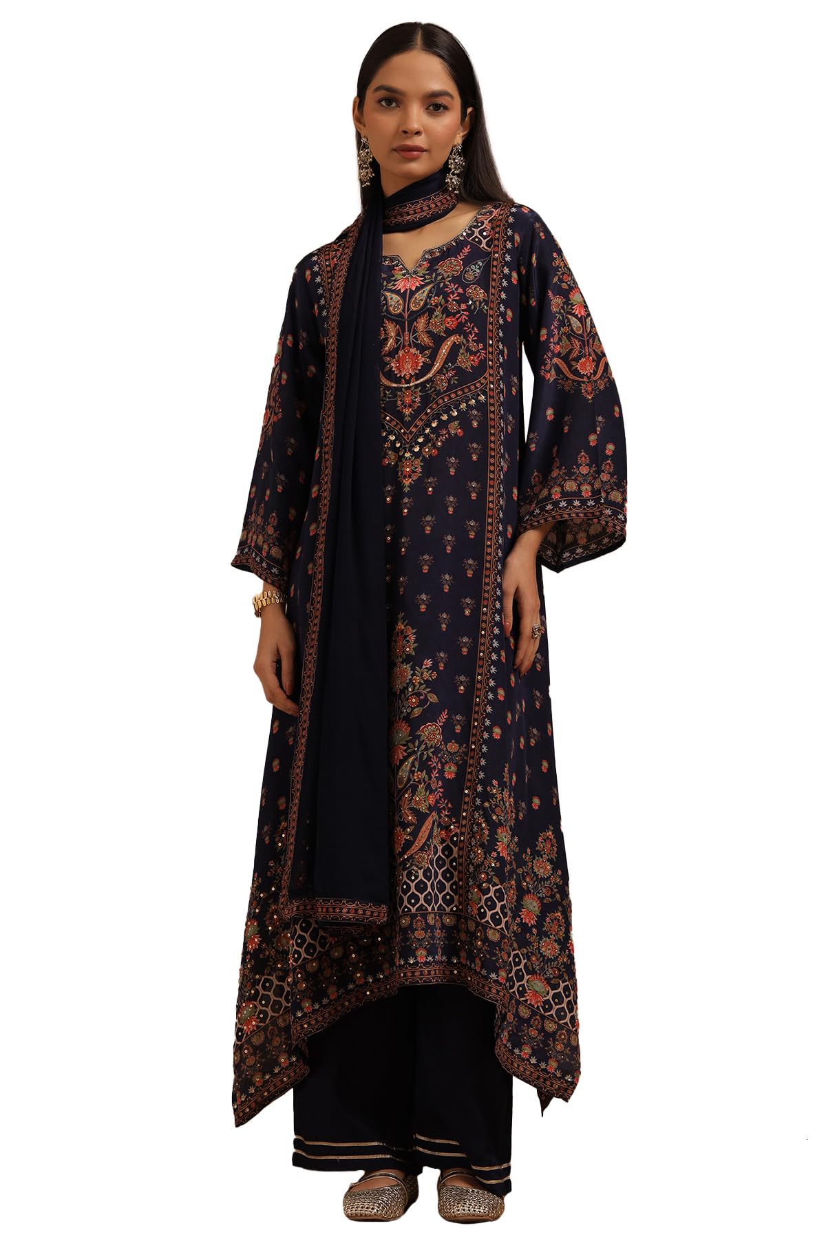 Soch Women Floral Print Suit Set with Work