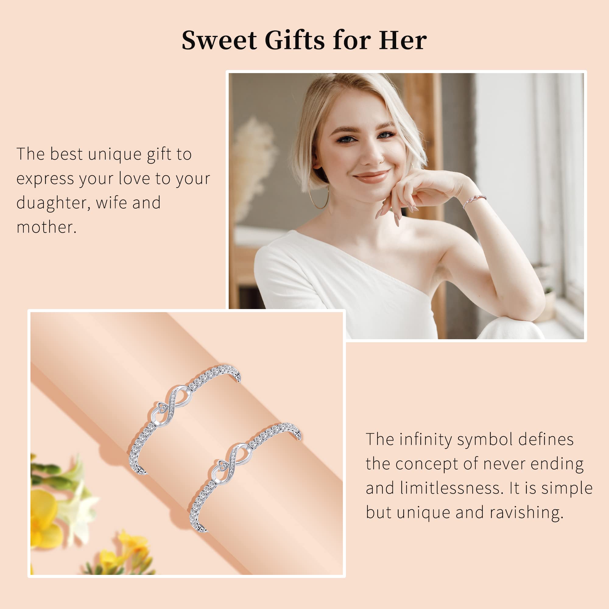 Godmother Proposal Gift Infinity Bracelets for Women Godmother Gifts for Her Christian Gifts Easter Basket Stuffers Jewelry for