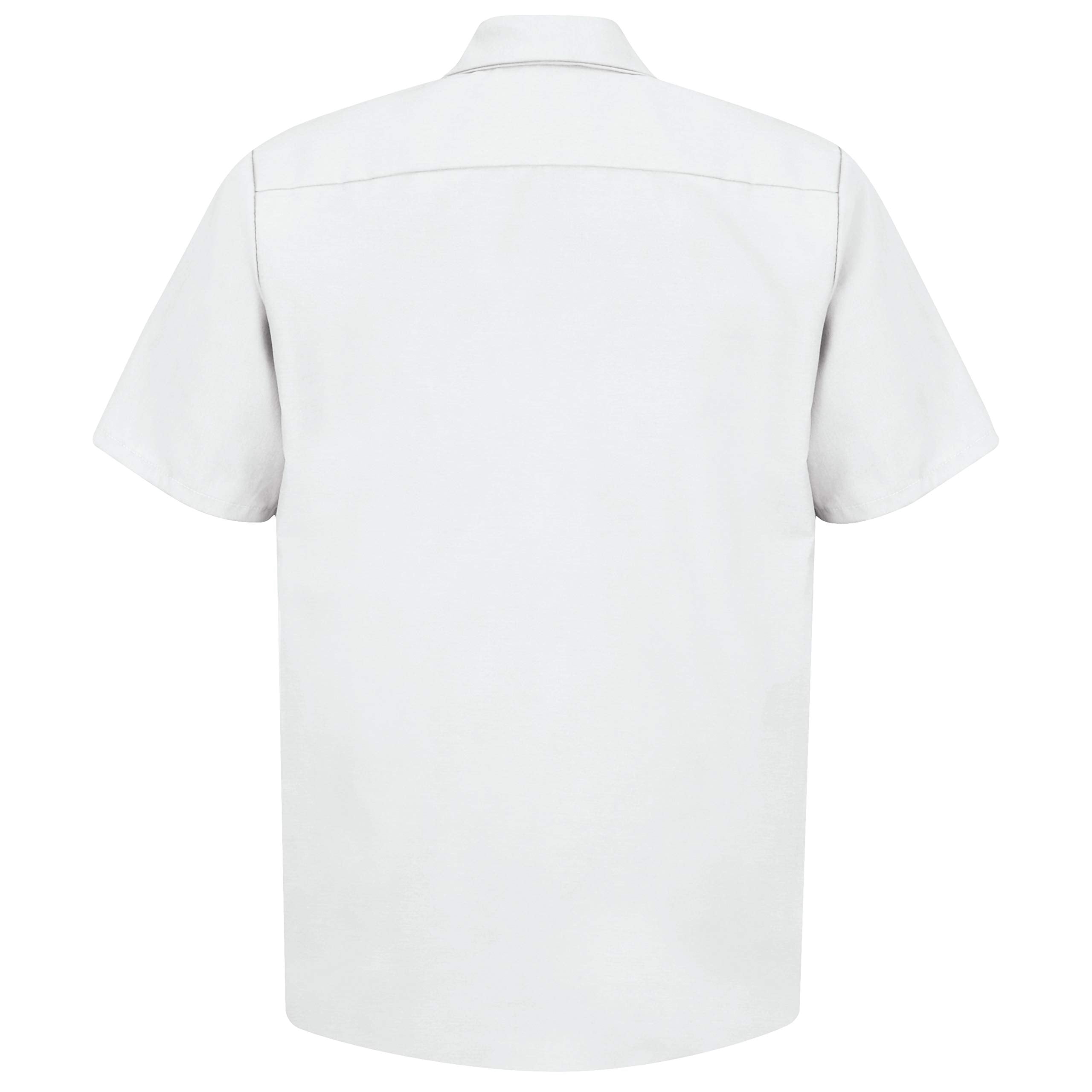 Red Kap Mens Standard Industrial Work Shirt, Regular Fit, Short Sleeve, White, 4X-Large
