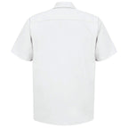 Red Kap Mens Standard Industrial Work Shirt, Regular Fit, Short Sleeve, White, 5X-Large