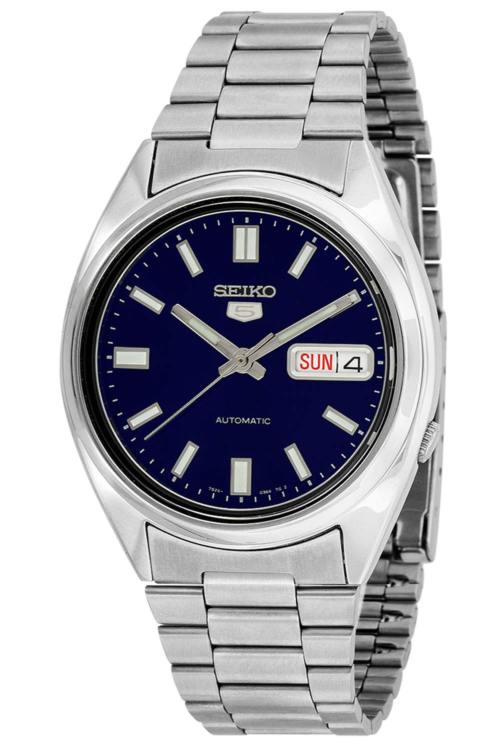 SEIKO 5 Automatic Blue Dial Stainless Steel Men 's Watch SNXS77