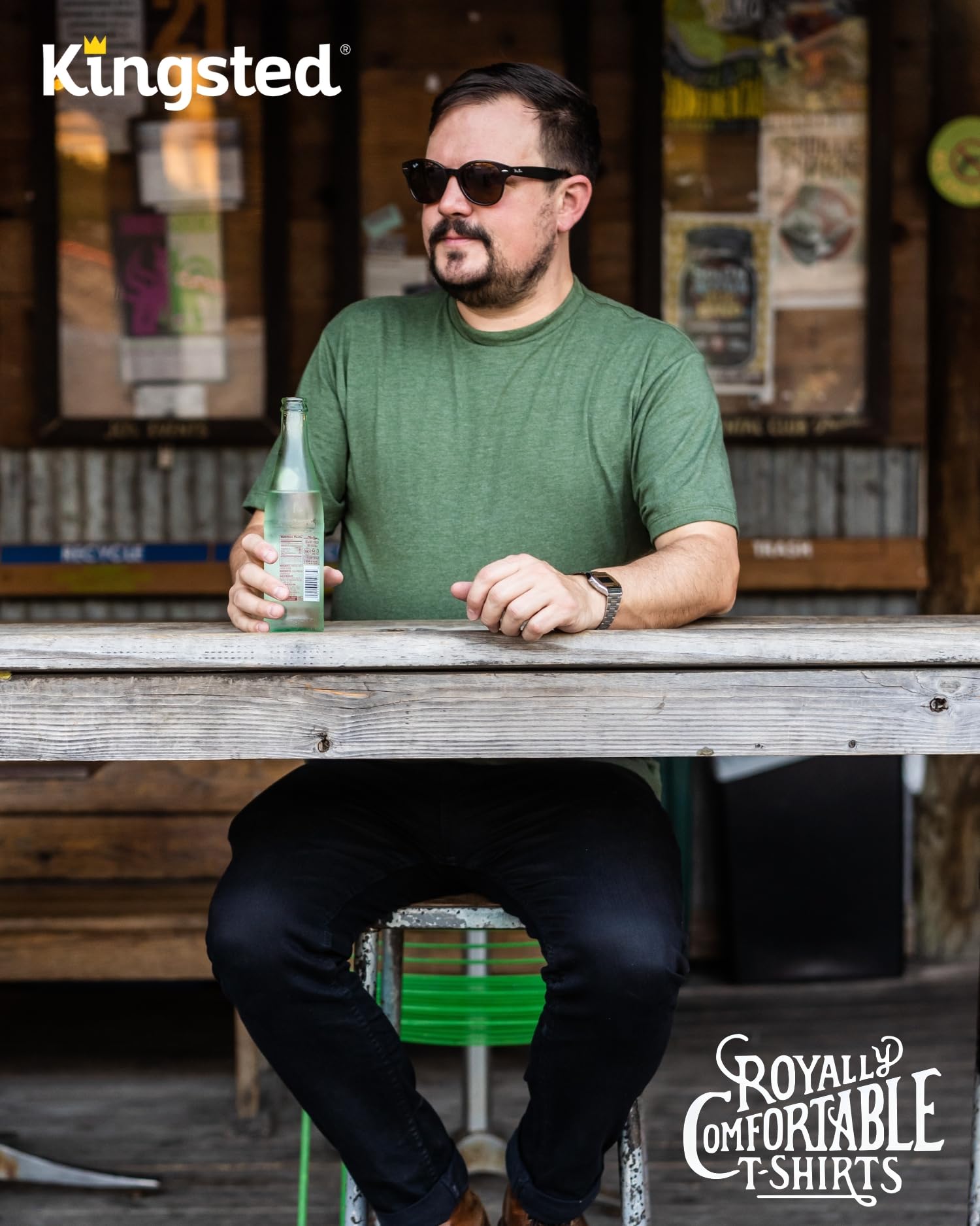 Kingsted Men's T-Shirts - Royally Comfortable - Super Soft Cotton Blend - Short Sleeve Tagless Crewneck - Plain Colored Classic