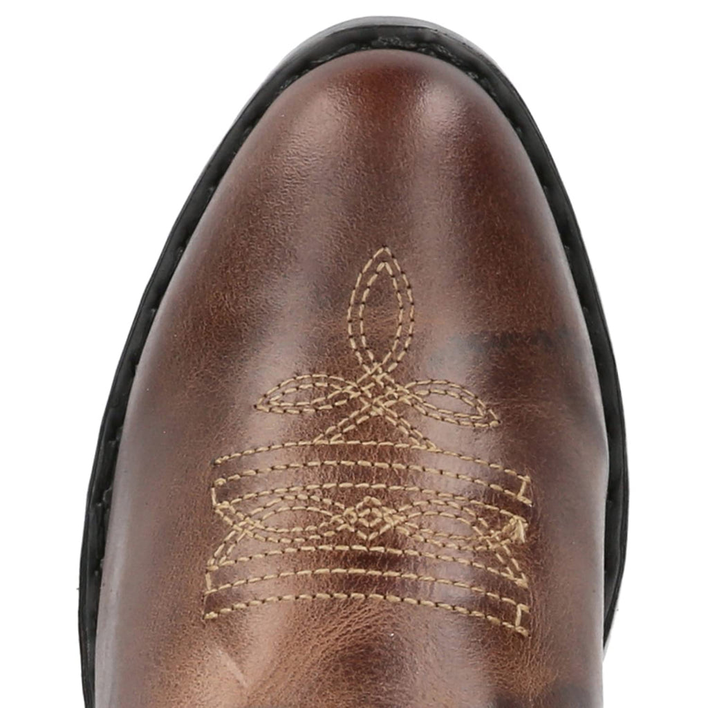 Smoky Mountain Boots Kids' Roper Western Boot, Little Kid, Brown Oil Distress, Medium, Size 10 US