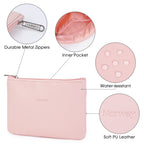 Narwey Small Makeup Bag for Purse Vegan Leather Travel Makeup Pouch Mini Cosmetic Bag Zipper Pouch for Women