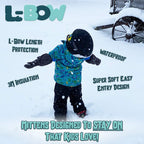 L-Bow Kids Mittens + Super Soft Easy Entry Style for Kids Mittens + Waterproof Stay On Design + Cold Weather 3M Thinsulate Mater