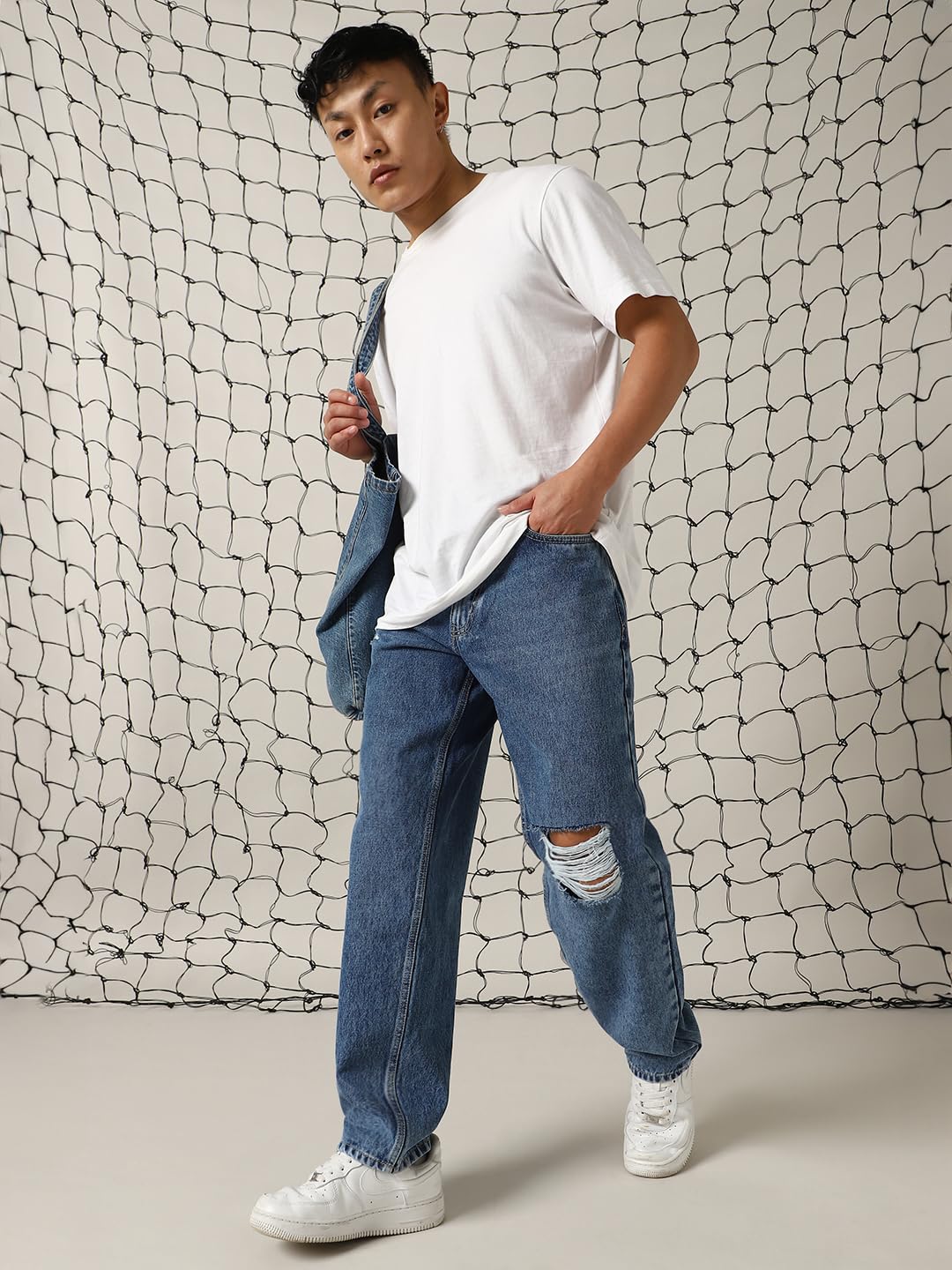 Hubberholme Men Cotton Washed Relaxed Fit Mid-Rise Jeans